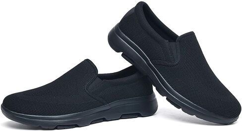 TIOSEBON Men's Slip On Walking Loafers - Breathable Lightweight Knit Mesh Casual Sneakers,Comfortable Laceless Shoes for Travel, Driving and Standing All Day in Saudi Arabia
