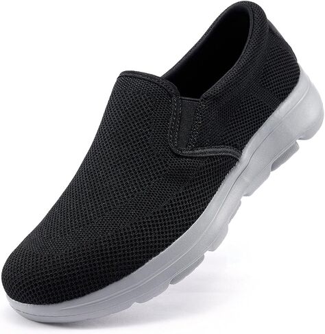 TIOSEBON Men's Slip On Walking Loafers - Breathable Lightweight Knit Mesh Casual Sneakers,Comfortable Laceless Shoes for Travel, Driving and Standing All Day in Saudi Arabia