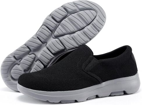 TIOSEBON Men's Slip On Walking Loafers - Breathable Lightweight Knit Mesh Casual Sneakers,Comfortable Laceless Shoes for Travel, Driving and Standing All Day in Saudi Arabia