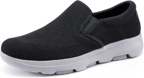 TIOSEBON Men's Slip On Walking Loafers - Breathable Lightweight Knit Mesh Casual Sneakers,Comfortable Laceless Shoes for Travel, Driving and Standing All Day in Saudi Arabia