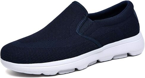 TIOSEBON Men's Slip On Walking Loafers - Breathable Lightweight Knit Mesh Casual Sneakers,Comfortable Laceless Shoes for Travel, Driving and Standing All Day in Saudi Arabia