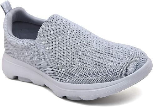 TIOSEBON Men's Slip On Walking Loafers - Breathable Lightweight Knit Mesh Casual Sneakers,Comfortable Laceless Shoes for Travel, Driving and Standing All Day in Kuwait