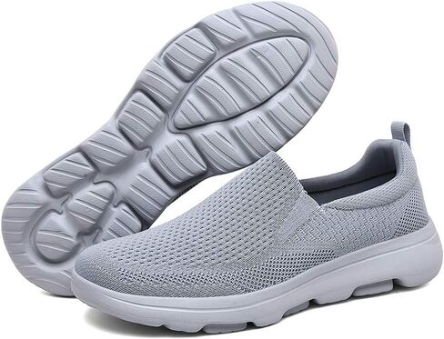 TIOSEBON Men's Slip On Walking Loafers - Breathable Lightweight Knit Mesh Casual Sneakers,Comfortable Laceless Shoes for Travel, Driving and Standing All Day in Kuwait