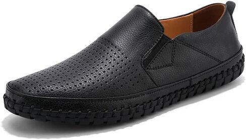 Men's Genuine Leather Loafer Shoes Slip On Soft Business Driving Shoes in Saudi Arabia