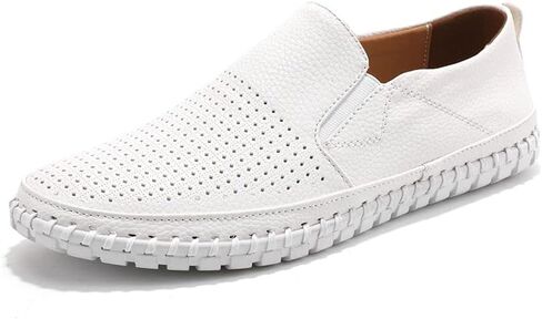 Men's Genuine Leather Loafer Shoes Slip On Soft Business Driving Shoes in Saudi Arabia