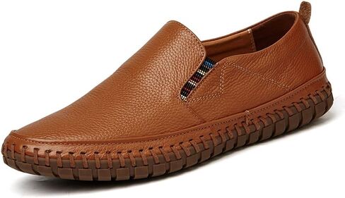 Men's Genuine Leather Loafer Shoes Slip On Soft Business Driving Shoes in Saudi Arabia