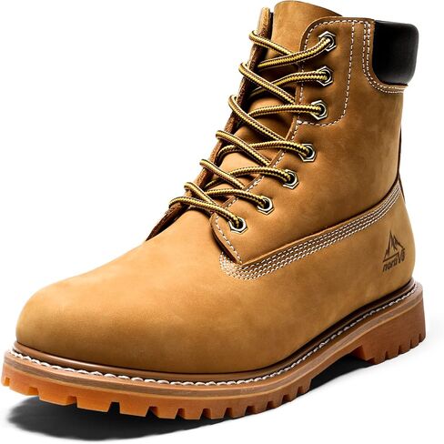 NORTIV 8 Work Boots for Men Soft Toe Full Grain Leather Slip Resistant Safety Industrial & Construction Boots in Saudi Arabia