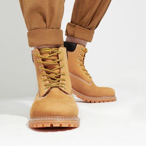 NORTIV 8 Work Boots for Men Soft Toe Full Grain Leather Slip Resistant Safety Industrial & Construction Boots in Saudi Arabia