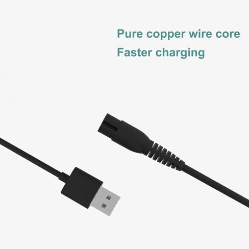 شاحن 5 فولت بديل لماكينة قص الشعر للرجال من SURKER K7S K7S-Silver K7S-Golden K9S SK-1616 مع كابل شحن بطول 5 أقدام وسلك طاقة in Kuwait