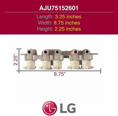 LG AJU75152601 Genuine OEM Water Inlet Valve Assembly for LG Washing Machines in Saudi Arabia