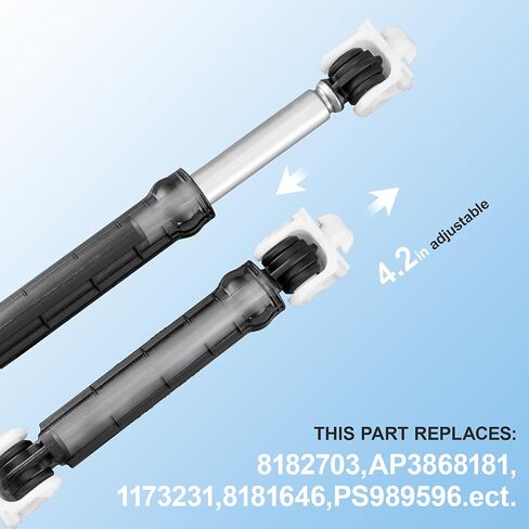 BESTDIY 8182703 Washer Shock Absorber - Compatible with Whirlpool, Maytag, KenmoreSears, Kitchen Aid - Replace 8181646,PS989596,AP3868181,11173231,PS11745030,AP6011831 in Saudi Arabia
