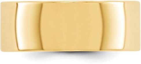 Solid 14k Yellow Gold 8mm Flat Wedding Band in Saudi Arabia