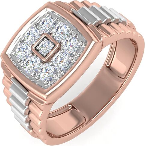 1/2 Carat Men's Diamond Wedding Band Ring in 14K Gold (I1-I2 Clarity) in Saudi Arabia