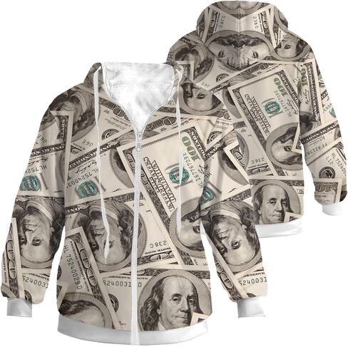 Hoodies for Men Women Winter Jacket Fleece Coat Zip up Warm in Saudi Arabia