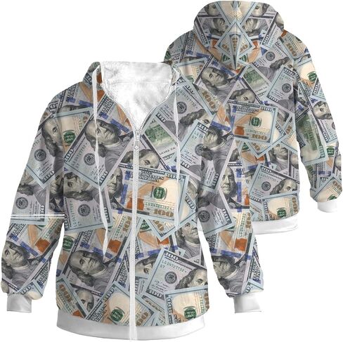Hoodies for Men Women Winter Jacket Fleece Coat Zip up Warm in Kuwait