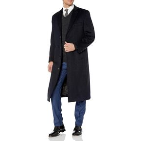 Adam Baker Men's Overcoat Single & Double Breasted Luxury Wool/Cashmere Full Length Topcoat