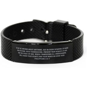 Philippians 4 6 7 Bible Verse Bracelet Christian Gifts for Him Jewelry Be Anxious for Nothing Do Not Worry in Saudi Arabia