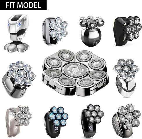 9D Shaver Accessories Bald Shaver for Men Floating Head Electric Shaver Blades Wet/Dry Upgrade Mens 9D Razor Blades in Saudi Arabia
