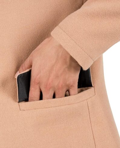 Bonnorth Men's Winter Wool Blend Mid-Length Peacoat Single Breasted Notched Collar Coat in Saudi Arabia