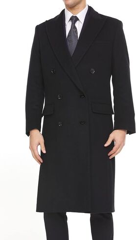 Adam Baker Men's Overcoat Single & Double Breasted Luxury Wool/Cashmere Full Length Topcoat in Saudi Arabia