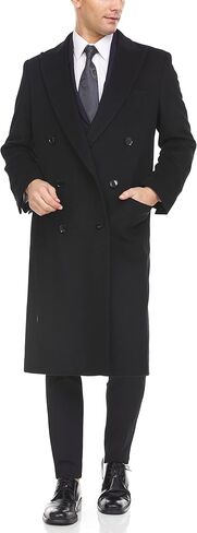 Adam Baker Men's Overcoat Single & Double Breasted Luxury Wool/Cashmere Full Length Topcoat in Saudi Arabia