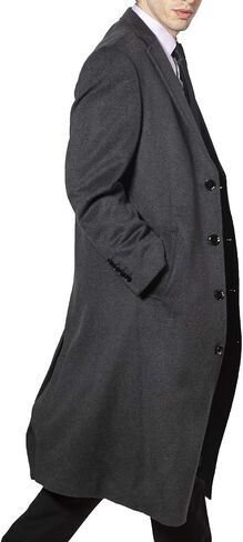 Adam Baker Men's Overcoat Single & Double Breasted Luxury Wool/Cashmere Full Length Topcoat in Saudi Arabia