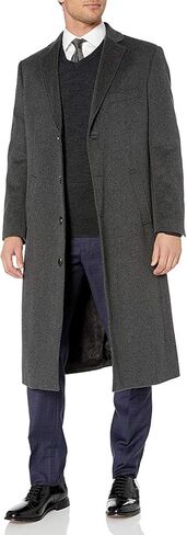 Adam Baker Men's Overcoat Single & Double Breasted Luxury Wool/Cashmere Full Length Topcoat in Saudi Arabia