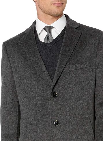 Adam Baker Men's Overcoat Single & Double Breasted Luxury Wool/Cashmere Full Length Topcoat in Saudi Arabia