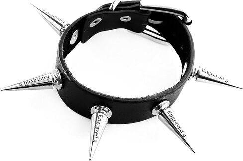 Milakoo Punk Style PU Leather Bracelet Bangle with Rivets Spiked Accent in Saudi Arabia