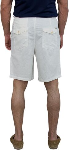 short fin Men's Linen Flat Front Walking Shorts in Saudi Arabia