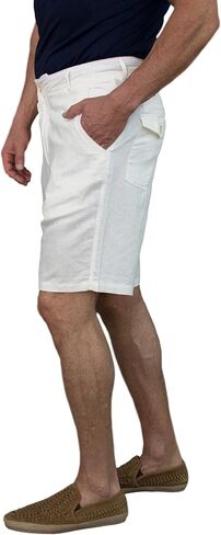 short fin Men's Linen Flat Front Walking Shorts in Saudi Arabia