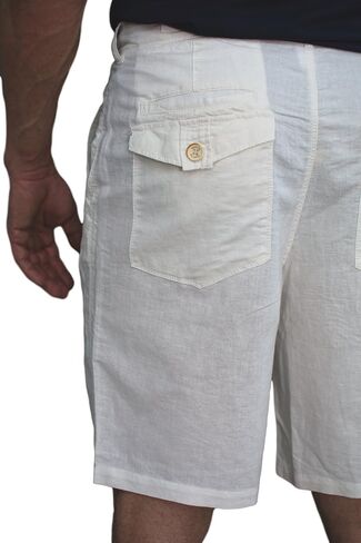 short fin Men's Linen Flat Front Walking Shorts in Saudi Arabia
