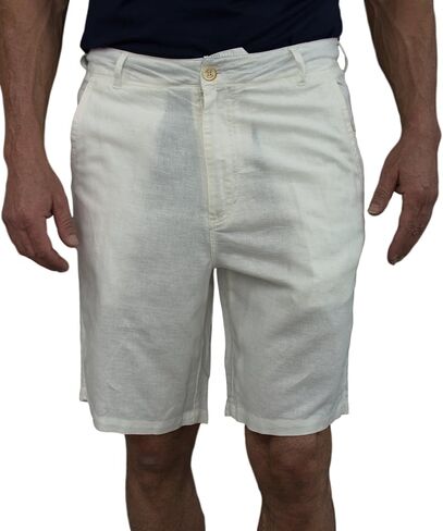 short fin Men's Linen Flat Front Walking Shorts in Saudi Arabia
