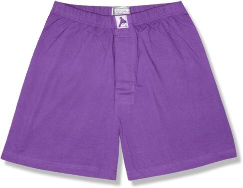 Biagio Mens Solid PURPLE INDIGO Color BOXER 100% Knit Cotton Shorts in Saudi Arabia