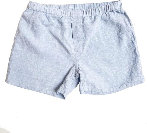 Linoto 100% Linen Boxer Shorts Pale Blue, Medium in Saudi Arabia