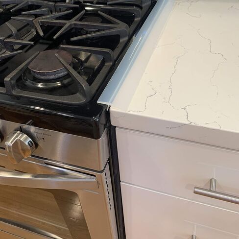 Gap Stopper® Pro - 21" Black, Professional Grade, FDA Heavy 8.6 oz Silicone, Set of 2, Covers Gap between Stove & Countertops in Saudi Arabia