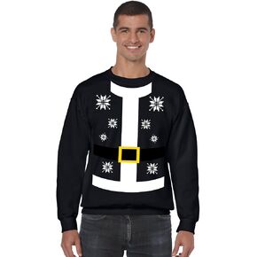 ALLNTRENDS Men's Crewneck Sweatshirt Santa Claus Suit Christmas Sweater in Saudi Arabia