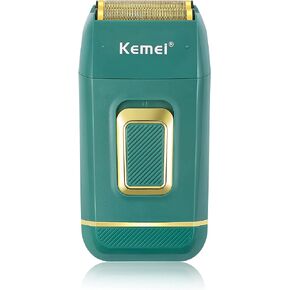 ماكينة حلاقة كهربائية احترافية مزدوجة الرقائق من KEMEI للرجال، شفرات حلاقة كهربائية، مستلزمات الحلاقة، ماكينة تشذيب الشعر واللحية، لاسلكية قابلة لإعادة الشحن in Kuwait