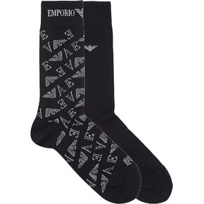 Emporio Armani mens 2 Pack Casual Eagle Logo Short Socks in Saudi Arabia