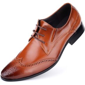 Mens Oxford Shoes Formal Leather Mens Dress Shoes - Men Wedding Shoes in A Bag in Kuwait