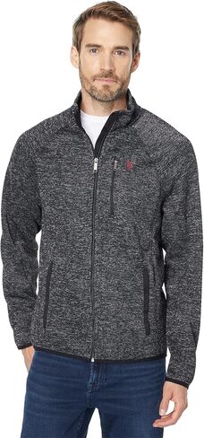 U.S. Polo Assn. mens Space Dye Zip Front Sweater Fleece in Saudi Arabia