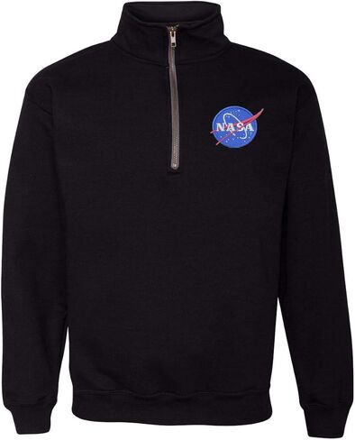 Allntrends Adult Zip Collar Sweatshirt Nasa Embroidered Space Top in Saudi Arabia