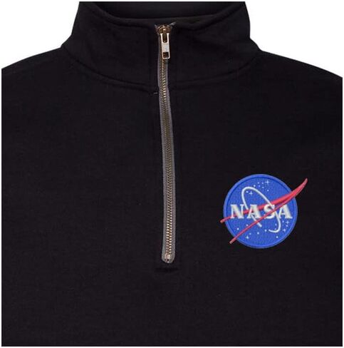 Allntrends Adult Zip Collar Sweatshirt Nasa Embroidered Space Top in Saudi Arabia