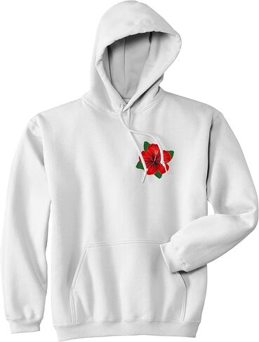 Kings Of NY Hibiscus Flower Chest Mens Pullover Hoodie in Kuwait
