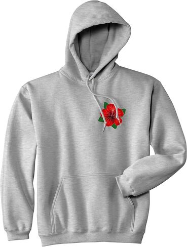 Kings Of NY Hibiscus Flower Chest Mens Pullover Hoodie in Kuwait
