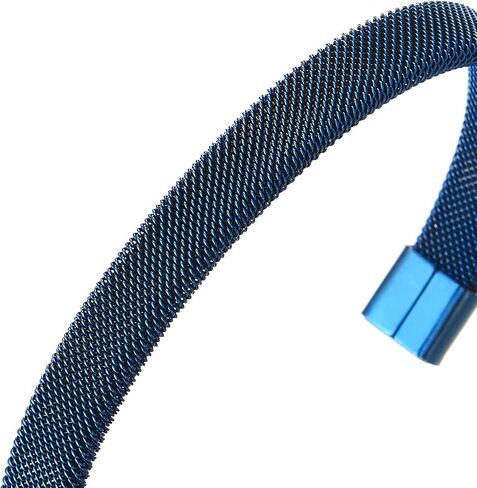 Elastic Adjustable Black Stainless Steel Mesh Cable Bangle Bracelet for Men Women in Kuwait