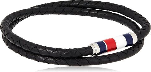 Tommy Hilfiger Men's Jewelry Leather Double Wrap Bracelet in Saudi Arabia
