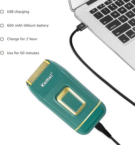 KEMEI Foil Shaver Double Electric Shaver for Men, Professional Electric Razors Head Shaver for Bald Men, Barber Supplies Cordless Rechargeable in Kuwait