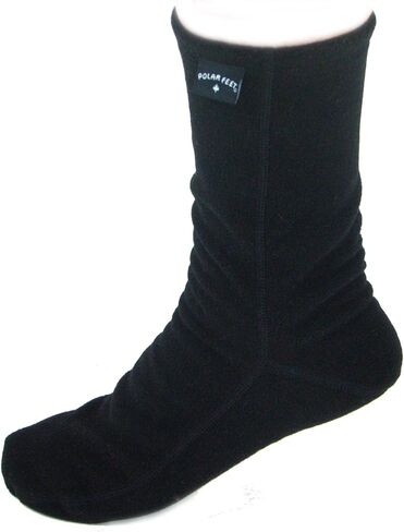 Polar Feet Adults' Fleece Socks (XXL (M 14-15), Black) in Kuwait