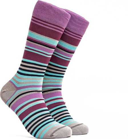 Zicci Men's Dress Socks Crazy Fun Cute Stripes Casual Fancy Design Cotton Size 9 13 Fun Colorful Novelty Art men in Saudi Arabia